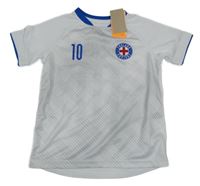 Nové - Bílo-modré sportovní tričko s číslem H&M