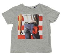 Sivé tričko s fotkou H&M