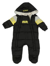 Černo-šedá šusťáková zimní kombinéza s kapucí - Batman 