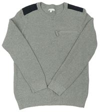 Sivý rebrovaný sveter Bluezoo