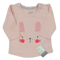 Svetloružové tričko s králikom Primark