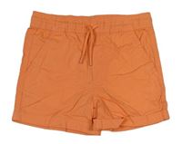 Oranžové plátěné kraťasy Primark