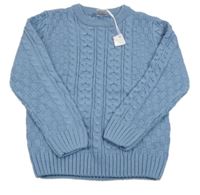 Nové - Světlemodrý vzorovaný svetr Ativo 