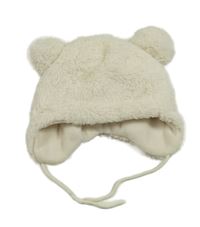 Smetanová huňatá podšitá ušanka C&A