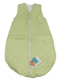 Nové - Světlezelený puntíkovaný zateplený spací pytel Helios 