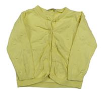 Žltý prepínaci sveter s bambulkami Ergee