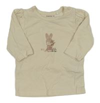 Smetanové triko se zajíčkem Name it