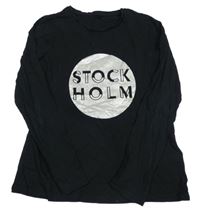 Čierne tričko s nápisom C&A