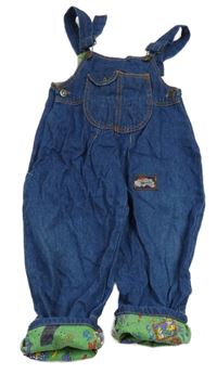 Tmavomodré na traké rifle s nášivkou