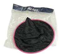 Nové - Kockovaným - Čierno-ružový čarodějnický klobúk George