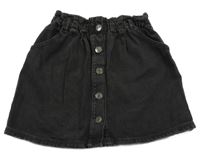 Čierna rifľová prepínaci sukňa Tu