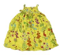 Žluté lehké květované šaty Next