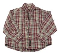 Červeno-sivo-smotanová kockovaná košeľa Timberland