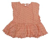 Broskvová tunika s děrovaným vzorem Topolino