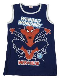 Tmavomodro-biely top so Spider-manem Marvel