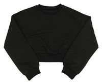 Čierna vzorovaná crop mikina