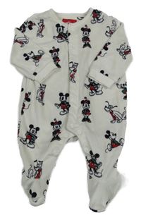 Biely plyšový overal s Mickeym Disney