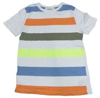 Bielo-farebné pruhované tričko H&M
