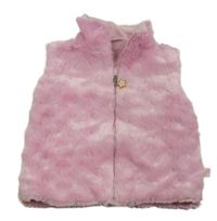 Ružová kožušinová podšitá vesta Kiki&Koko