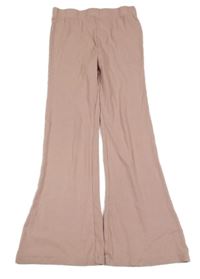 Pudrové žebrované flare kalhoty PRIMARK