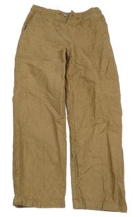 Hnědé LOOSE PULL ON manšestráky H&M