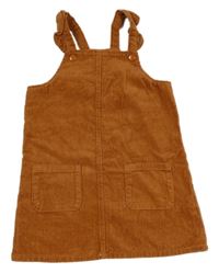 Medové menšestrové šaty s volánikmi PRIMARK