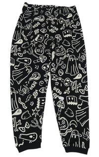 Černé pyžamové kalhoty s obrázky George