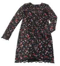 Černé síťované šaty s kytičkami New Look