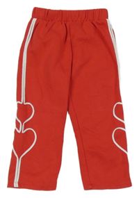 Červené tepláky s bílými pruhy RIVER ISLAND