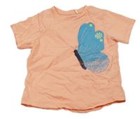 Broskvové tričko s motýlkom ESPRIT