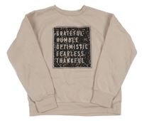 Pudrová mikina s nápismi PRIMARK