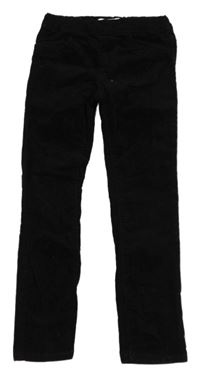 Černé manšestrové skinny kalhoty H&M