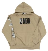 Písková basketbalová mikina s logem a kapucí Zara