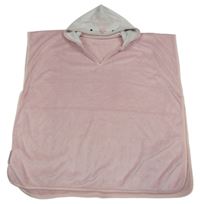 Růžovo-bílé osuškové pončo s kapucí - tučňák Tommee Tippee