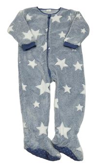 Tmavomodro-biely chlpatý overal s hviezdami Next