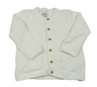 Biely rebrovaný prepínaci sveter F&F