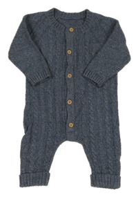 Tmavomodrý pletený overal George