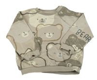 Světlehnědá mikina s medvědy F&F