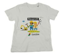 Biele tričko so stavebníky a bágrom