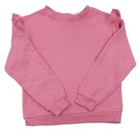 Ružová mikina s volánikmi H&M