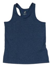 Tmavomodrý melírovaný športový top H&M