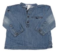Modrá riflová polo košile H&M