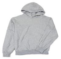 Sivá melírovaná mikina s kapucňou H&M