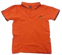 Oranžové polo tričko s logom Next