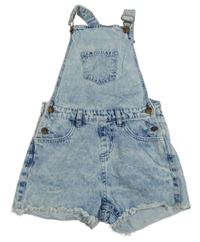 Světlemodré riflové laclové kraťasy s kapsou Denim Co.