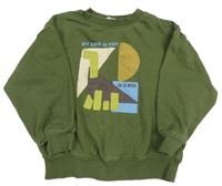 Tmavozelená mikina s potlačou H&M