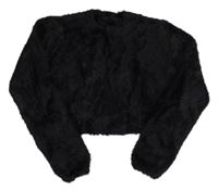 Čierne chlpaté svetrové prepínaci bolerko George