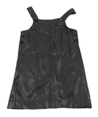 Čierne koženkové na traké šaty