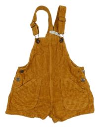 Okrové laclové manšestrové kraťasy orchestr