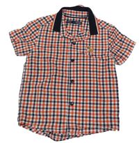 Červeno-bielo-tmavomodrá kockovaná košeľa Next